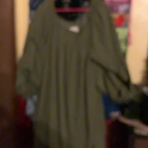 boho bell sleeved on/off shoulder tunic/dress-3X